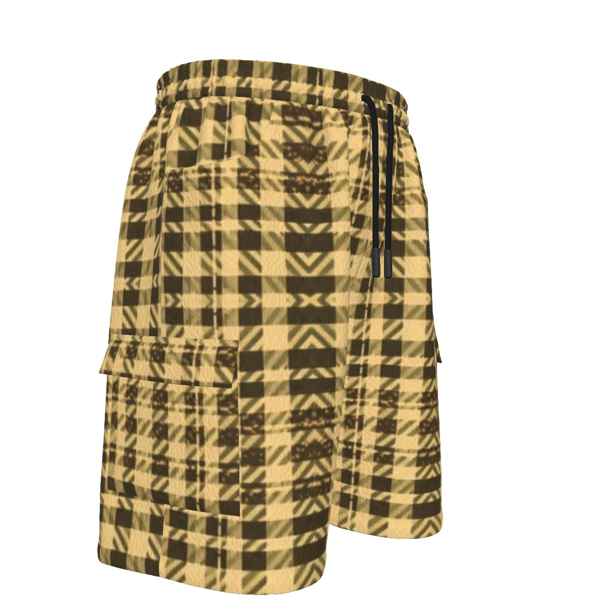 Gilded Brownstone Tweed — Field Ledger Drawstring Cargo Shorts
