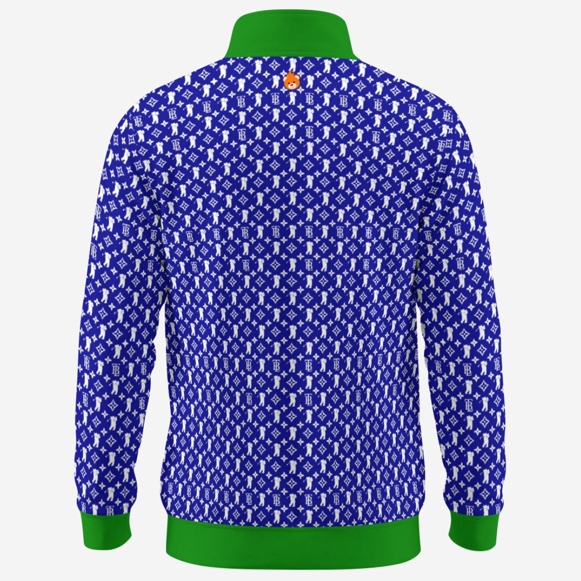 Shop the Iron + Ivy Ocean Cachet Contrast Trim Quarter Zip by Teddy Blaze. Performance 230 GSM stretch quarter-zip pullover in royal blue with Kelly green contrast trim and all-over RIG-B monogram.