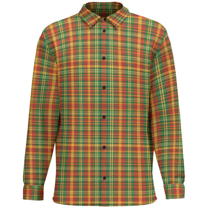 Bring vibrant Caribbean energy to your wardrobe with the Plaid Carnivale Resort Weave Shirt from J’OUVERT MEN, featuring bold plaid, breathable comfort, and celebration-ready island style.