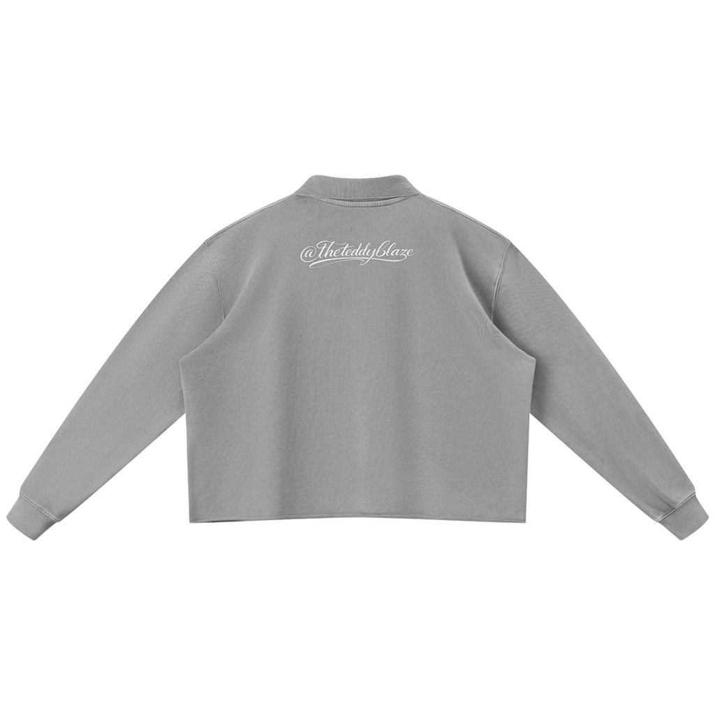 Shop the Signature Bearfather of Vegas Mineral Wash Rugby Shirt by Teddy Blaze. 380 GSM mineral wash cotton pullover featuring brand personification The Bearfather from THE BLAZE MAN.