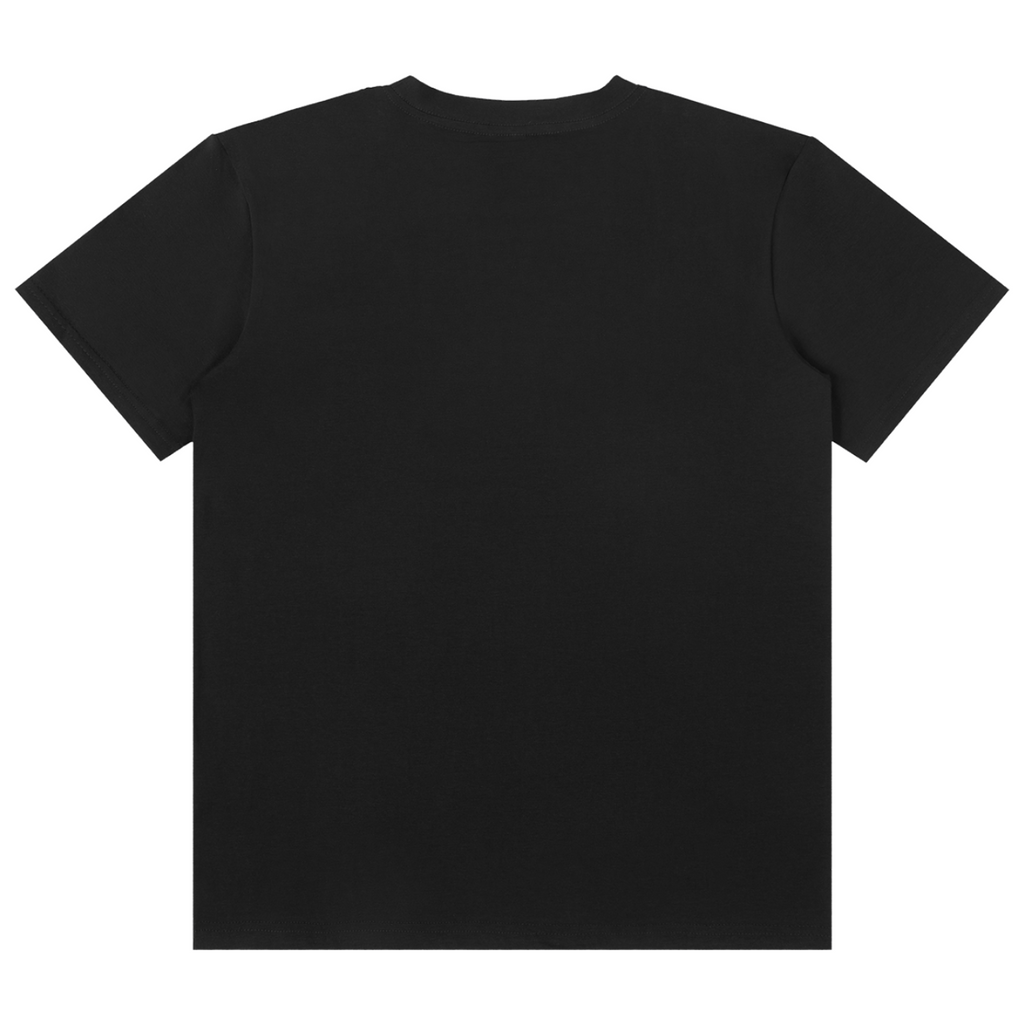 Shop the Fashion District Classic Tee by Teddy Blaze. 180 GSM cotton-spandex stretch tee with stencil logo print reflecting stealth wealth from the TOPS line of The Mature Mocha Collection.