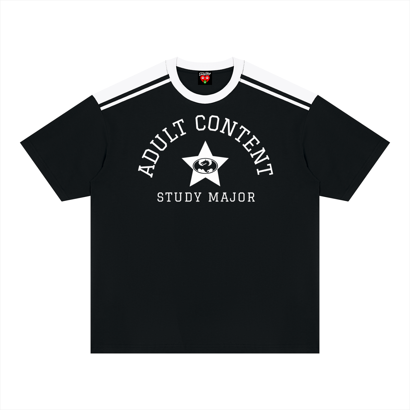 Adult Content Color Block Cotton Tee | EMPORIUM