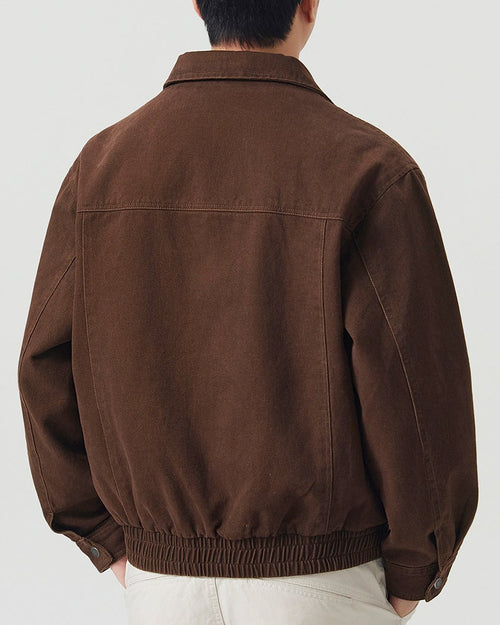 American Style Coffee Zip Jacket