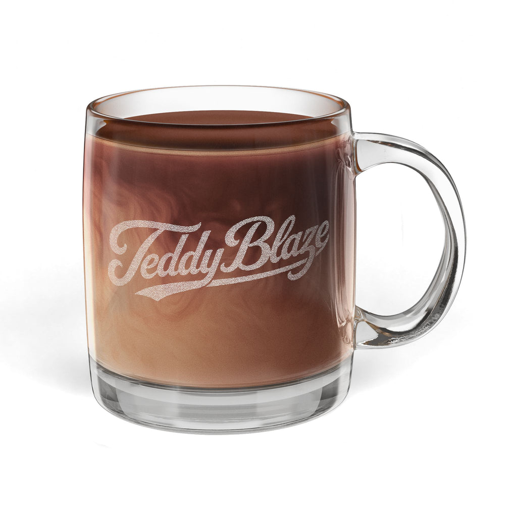 12.25oz Engraved Signature Glass Coffee Cup (Produced in the USA) | THE STASH
