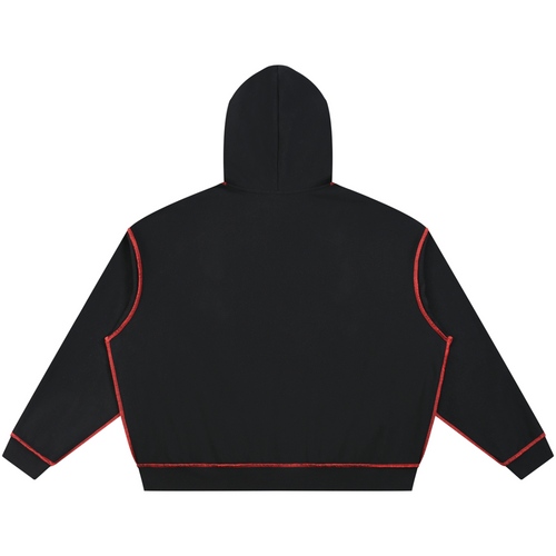 Signature Box Cut Topstitch Fleece Hoodie