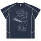 A unisex performance tee featuring SDB Golfer line art, contrast stitching, stretch fabric, and TBX Chelsea sport-streetwear energy.
