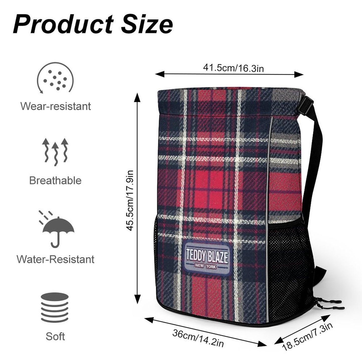 Waffle Cloth Drawstring Bag