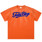 A 250 GSM cotton tee with a hand-scrunched sunfade effect, bold Signature front graphic, relaxed fit, and BK Collection streetwear energy.