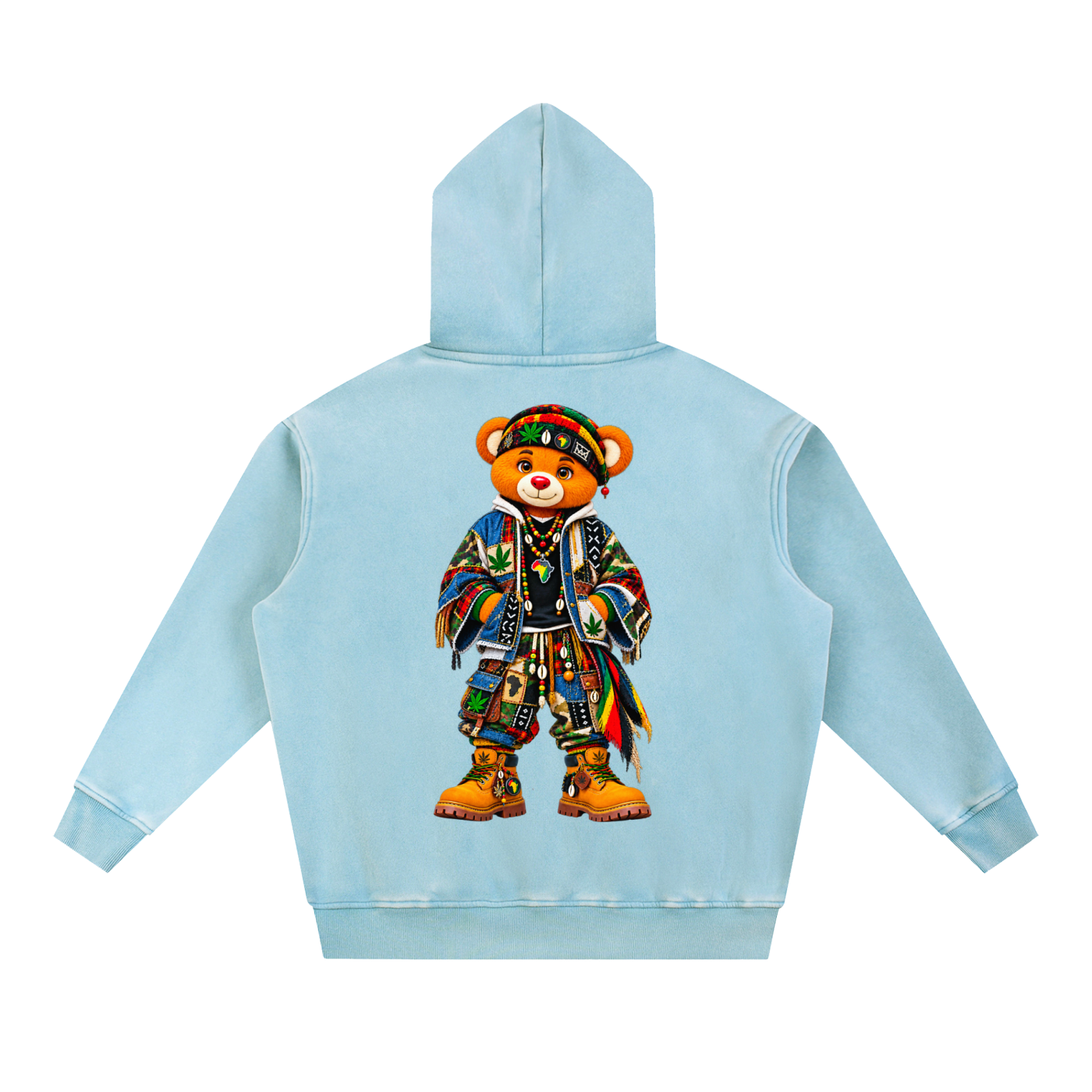 Signature Bearatoo Snow Wash Fleece Oversize Hooded Jumper | MEN OF BLAZE