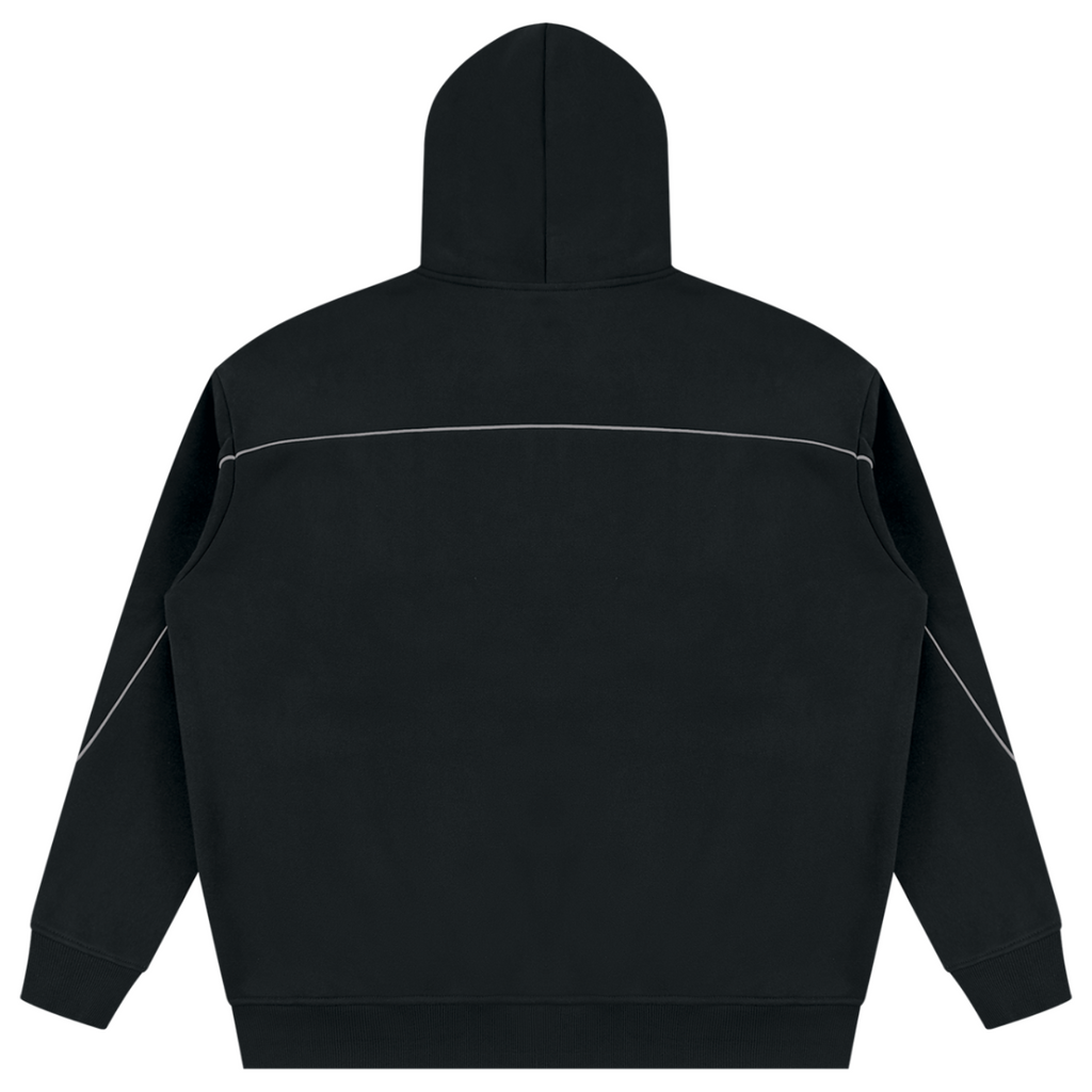 Shop the DaCruz Piping Detail Fleece Hooded Jumper by Teddy Blaze. Heavyweight 345 gsm fleece hoodie featuring white contrast piping and the DaCruz cross graphic.