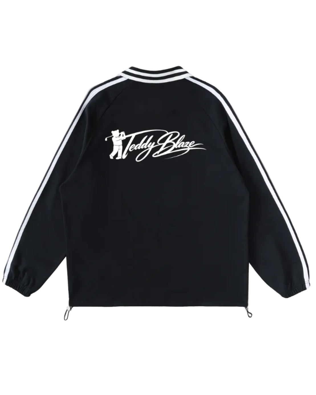Shop the Iron + Ivy Signature 69 Contrast Trim Long Cotton Polo by Teddy Blaze. Onyx black 380 GSM cotton long-sleeve polo with 69 botanical chest graphic and golf bear back logo.
