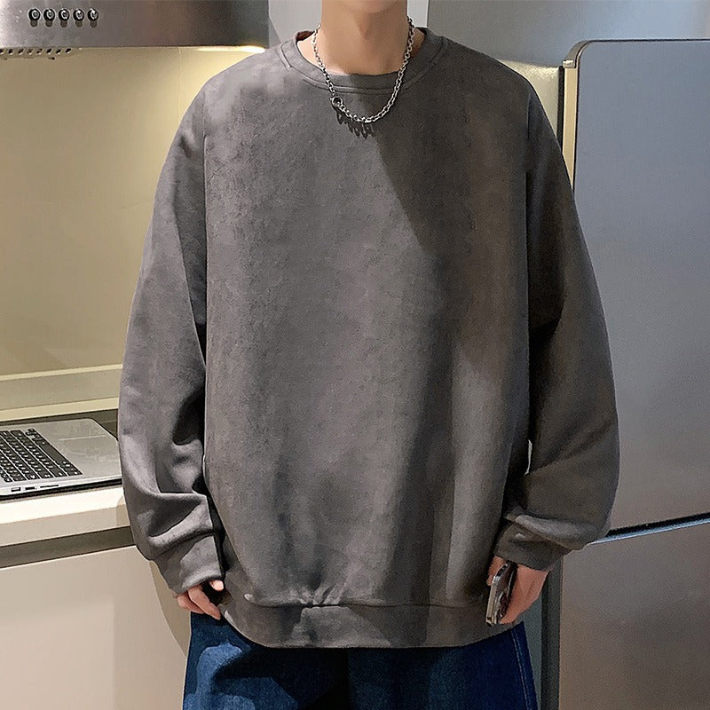 Veritas Velour Oversized Crewneck Sweatshirt