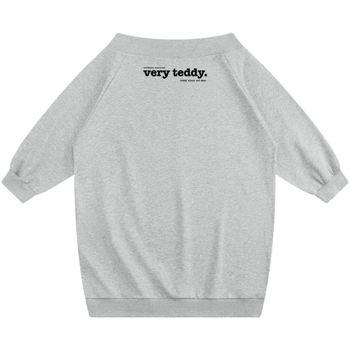Shop the Teddy Blaze Afrodemia Americana Off-the-Shoulder Dress, a relaxed cotton-blend sweatshirt dress featuring signature Afrodemia artwork and VERY TEDDY house branding.