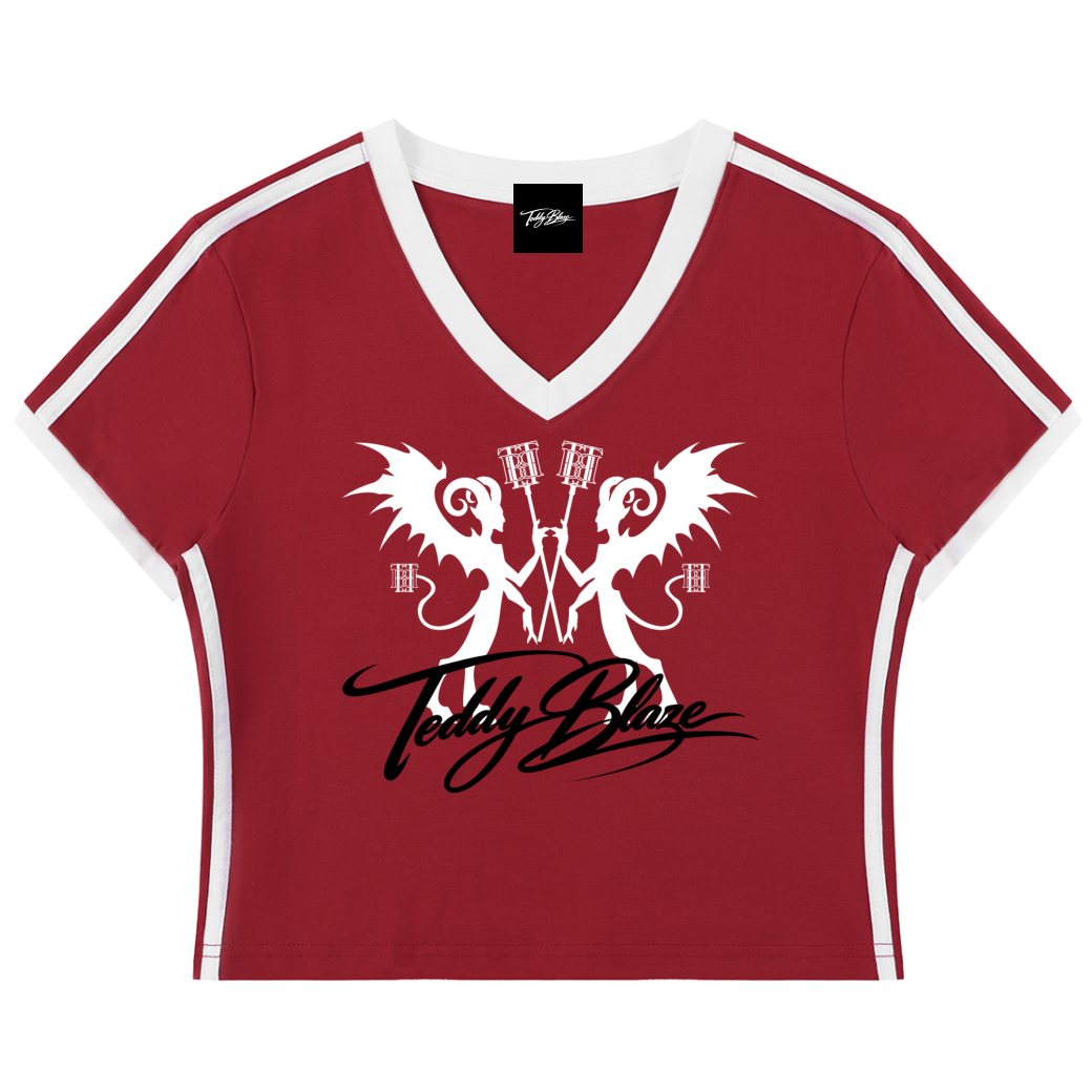 Club Dante V-Neck Cropped Tee