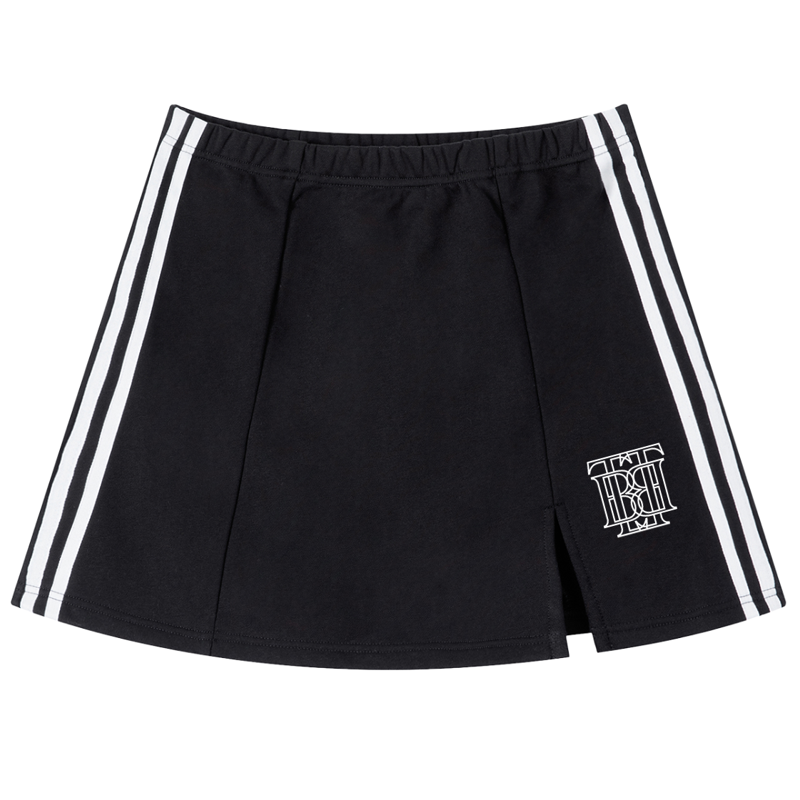 Monogram Side Stripe Slit Hip Skirt