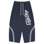 Unisex wide leg sweatpants with striped leg detailing, oversized Signature graphic, cotton-blend comfort, and BK Collection streetwear energy.