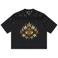 3rd Eye Lace Panel V-Neck Tee | VERY TEDDY
