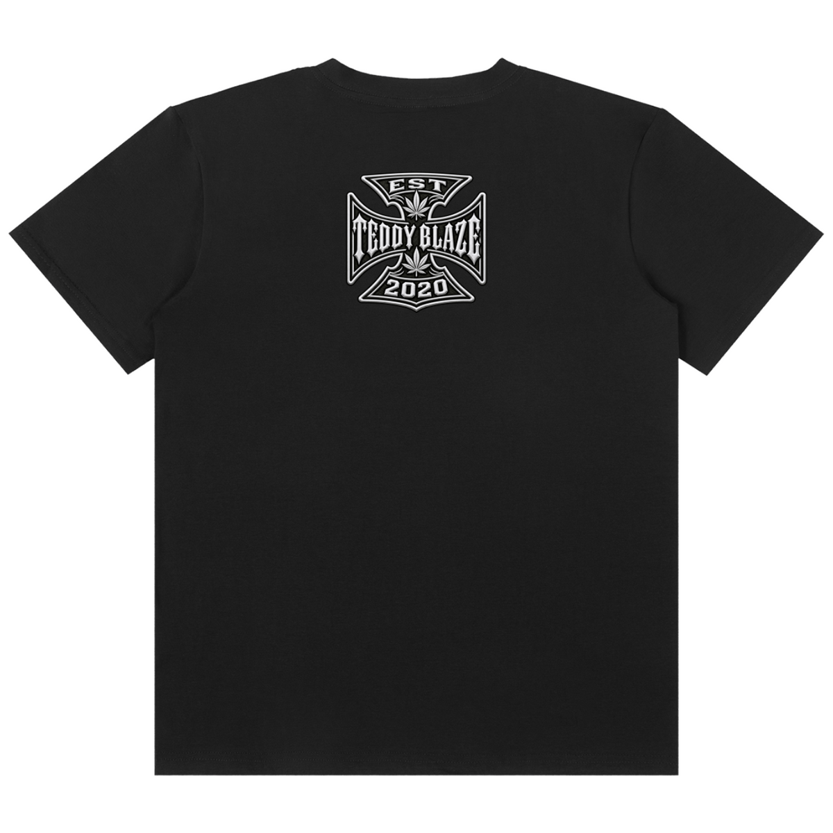Shop the DaCruz Dragon Classic Tee by Teddy Blaze. 180 GSM cotton-spandex stretch tee featuring a botanical leaf dragon print and DaCruz cross back emblem from the TOPS line of The Mature Mocha Collection.