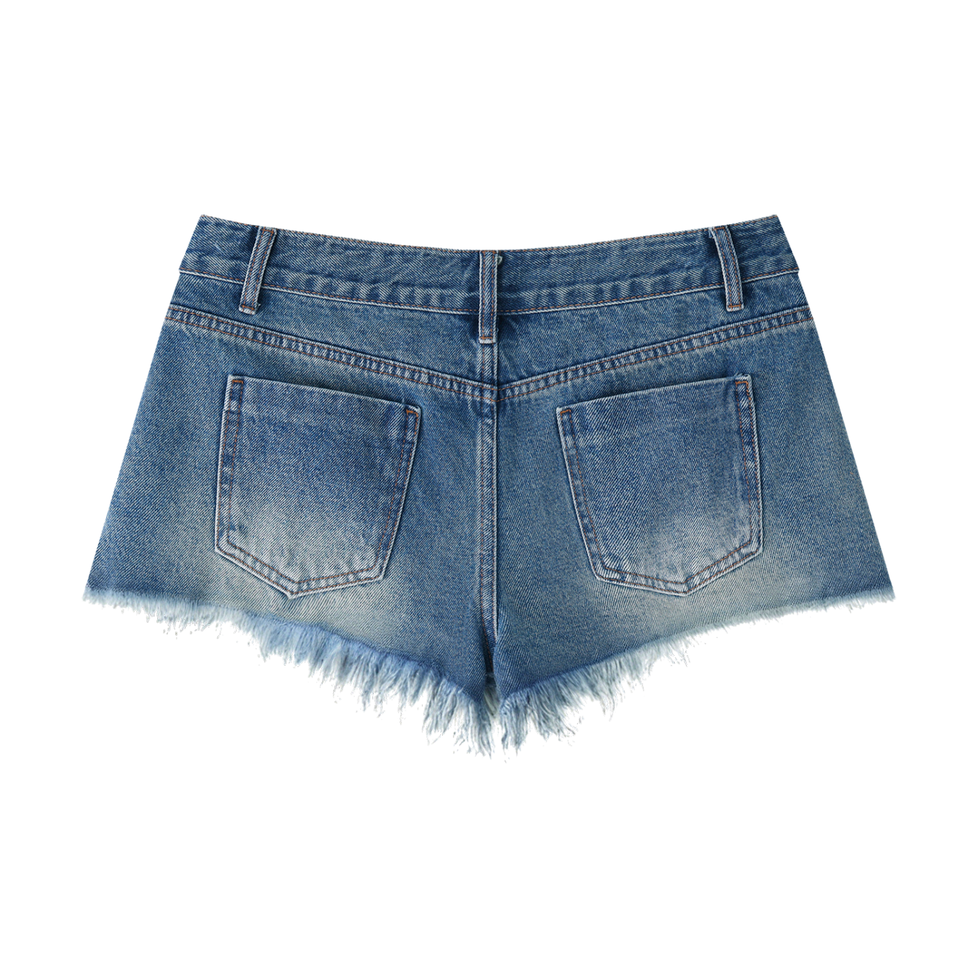 Signature Vintage Wash Raw Hem Denim Shorts | The BK Collection