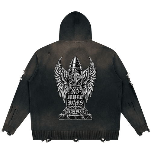 Collateral Damage Cotton Zip Hoodie