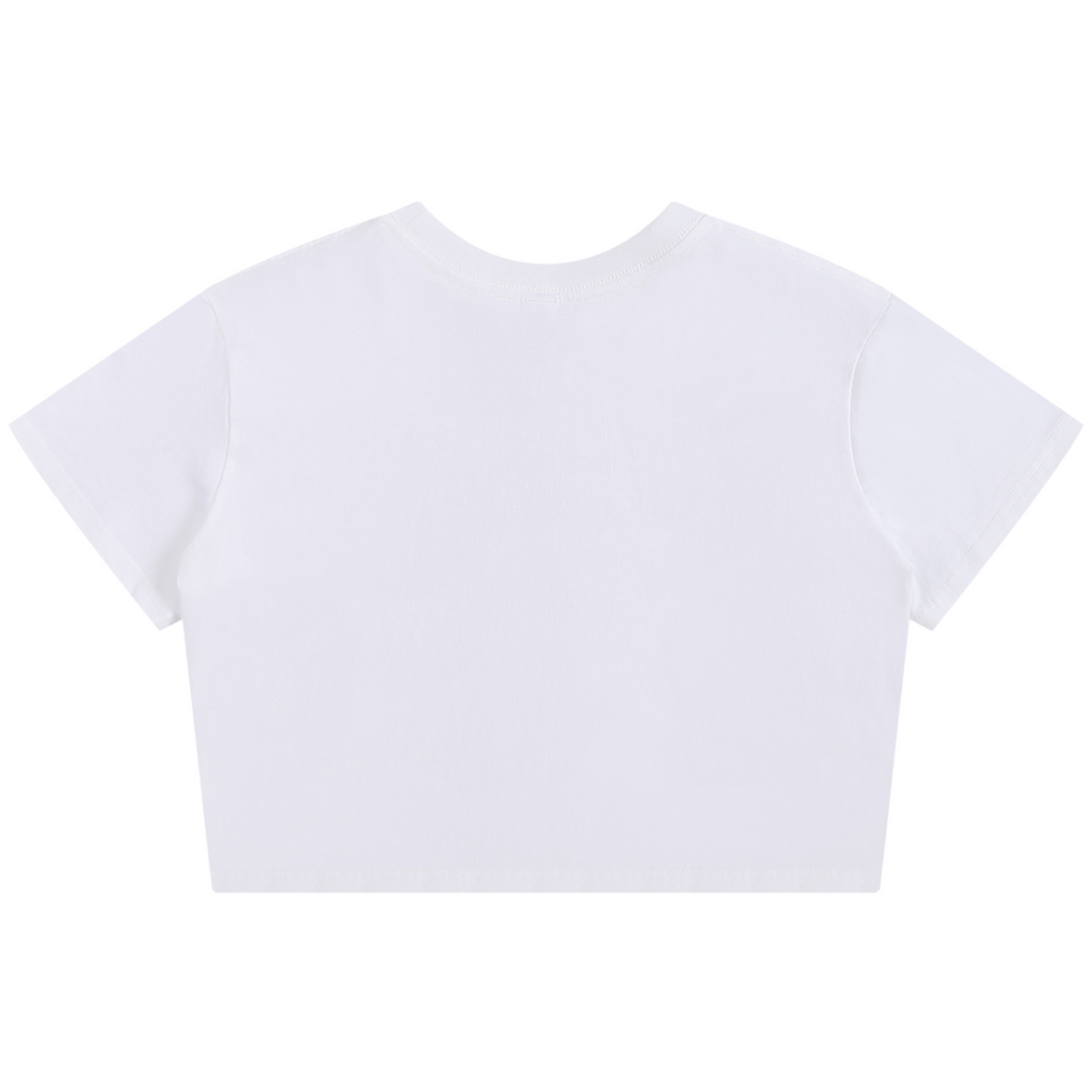 Shop the Teddy Blaze Signature Baby Tee, a 100% cotton women’s graphic tee mixing Afrocentric, AfroBohemian and streetwear influences in one bold design.