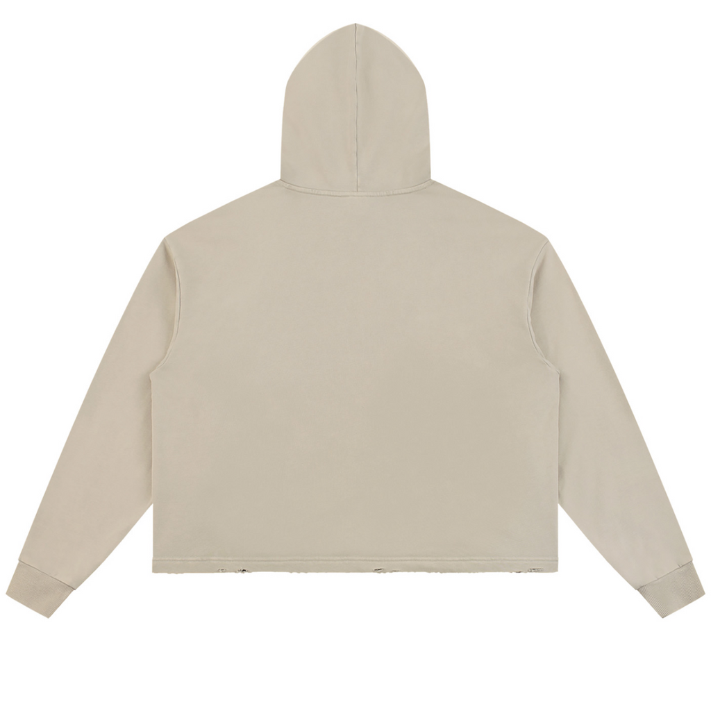 Shop the Signature Vintage Washed Frayed-Hem Hooded Jumper by Teddy Blaze. Heavyweight sand fleece hoodie featuring gold script branding from THE BLAZE MAN.