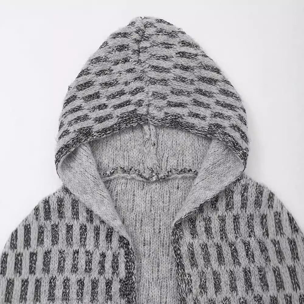 Shop the Sequined Mohair Hooded Cardigan by Teddy Blaze. Plush brushed faux mohair open-front knit cardigan featuring embedded sequins from THE IVY WOMAN collection.