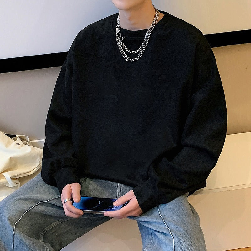 Veritas Velour Oversized Crewneck Sweatshirt