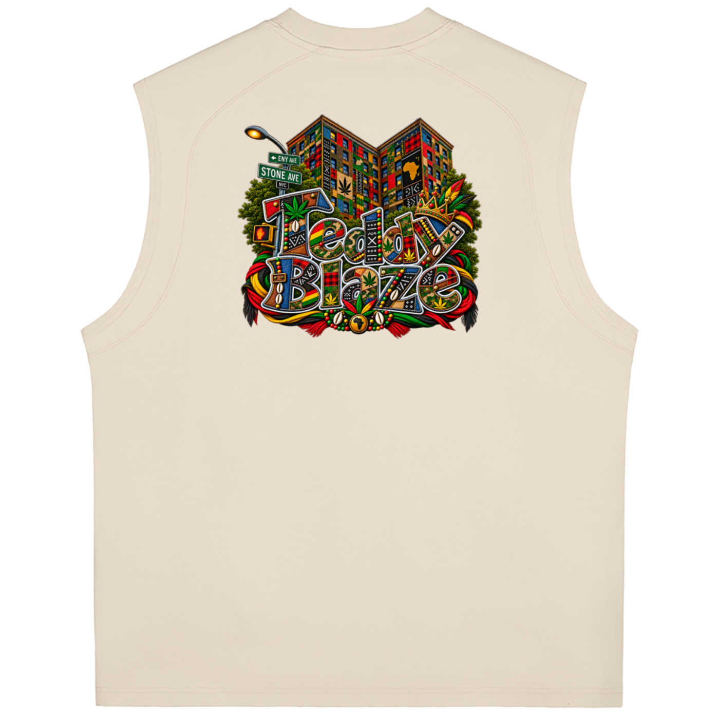 Shop the Teddy Blaze Boho ENY Sorona Cooling Tank featuring Teddy Blaze Boho, quick-dry comfort and signature East New York-inspired artwork.