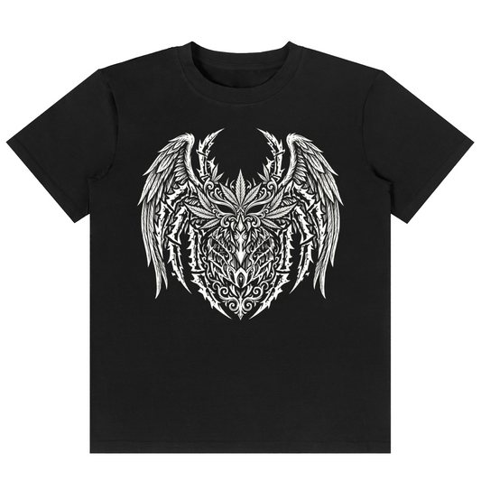 Black t-shirt with 'zerosix' logo on a white background