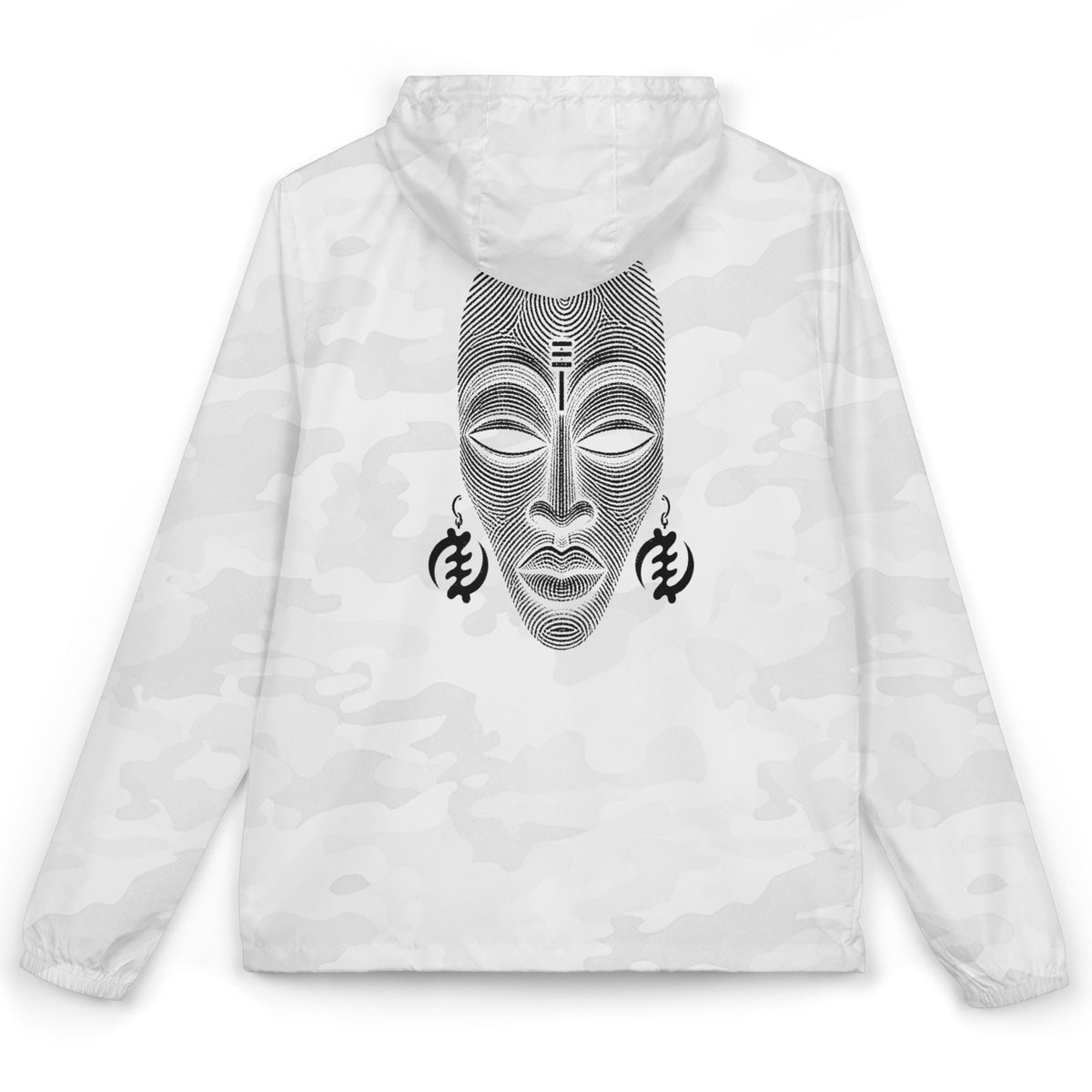 Signature Source Code Ice Camo Windbreaker | White Arctic Camo Lightweight Outerwear Jacket