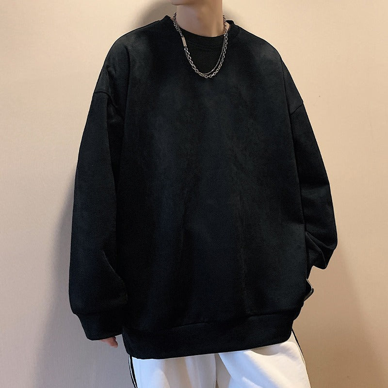 Veritas Velour Oversized Crewneck Sweatshirt