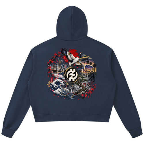 Discover the Teddy Blaze Rising Forward heavyweight boxy hooded jumper with Gye Nyame artwork, Japanese-inspired imagery and New York-to-Las Vegas storytelling.
