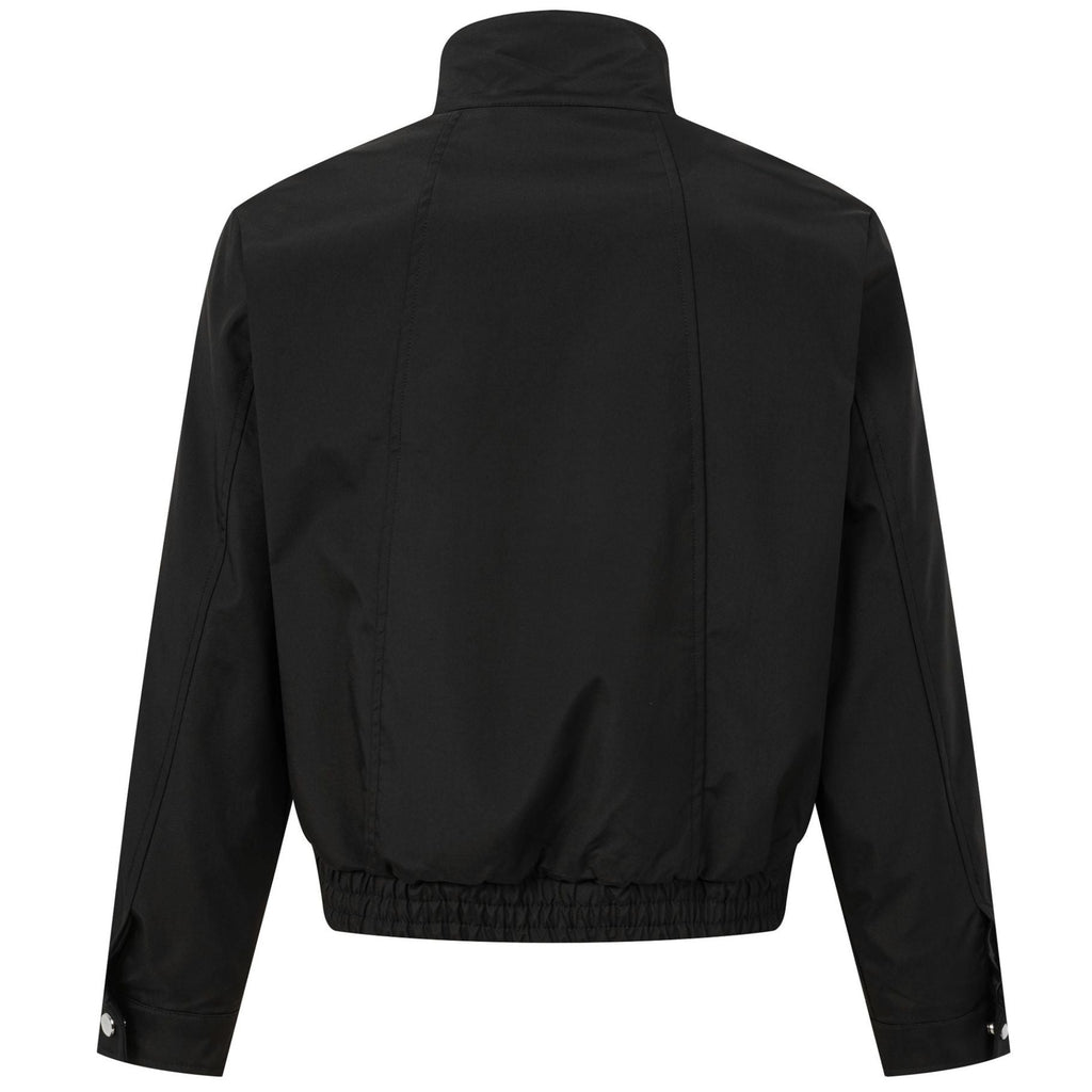 Shop the Iron + Ivy Pleated Asymmetric Snap Funnel Jacket by Teddy Blaze. Men’s urban woven jacket featuring front vertical pleats, asymmetrical pearl snaps, and a high stand collar.