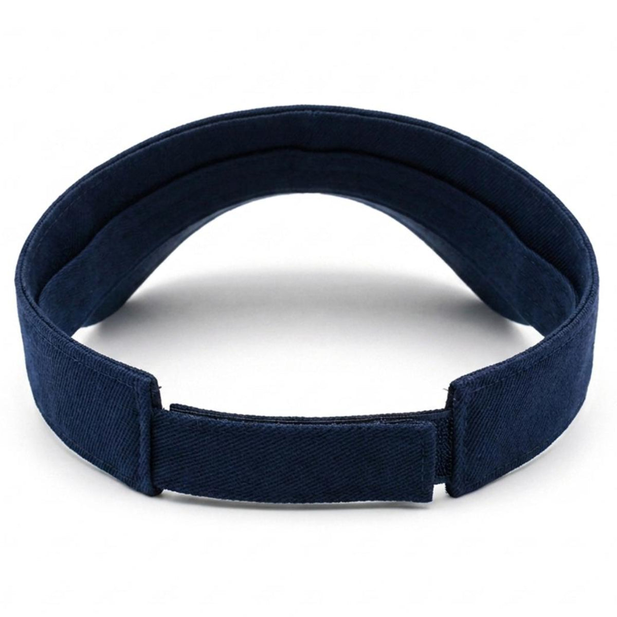 Shop the Teddy Blaze Signature Sun Visor, a navy open-top visor finished with gold Teddy Blaze script embroidery for elevated everyday and resort styling.