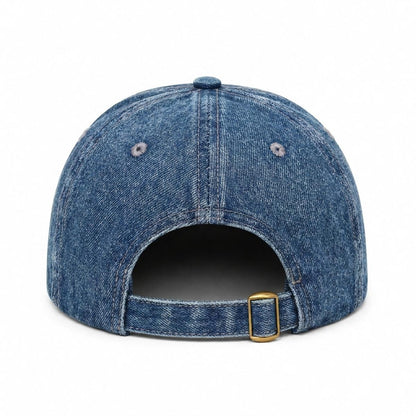 Embroidered Signature Denim Trucker Cap | DELANCEY