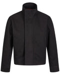 Discover the Teddy Blaze black cotton stand-collar jacket. Featuring a clean zip-front placket with a storm flap, structured shoulders, and a refined silhouette, this piece delivers effortless polish for cooler weather.