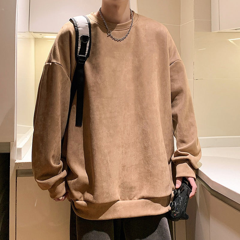 Veritas Velour Oversized Crewneck Sweatshirt