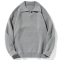 Shop the Iron + Ivy Loose Fit Polo Collar Knit Sweater by Teddy Blaze. Heavyweight textured knit pullover featuring a turn-down polo collar and single button placket.