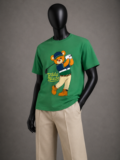 Stay cool in the SDB Golfer Quick Dry Tee from Teddy Blaze University. A lightweight quick-dry tee featuring Sir Defiant Bailey in signature Oaks Bluffs resort style.