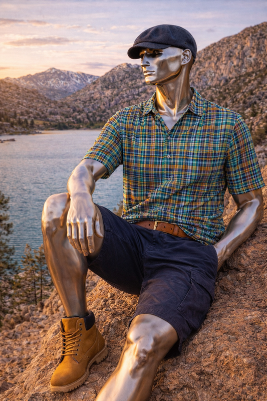 Primm & Proper Plaid Mesh Polo