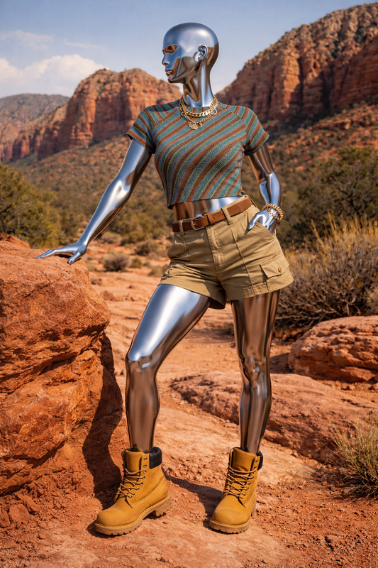 Emerald Canyon Drift Crop Tee