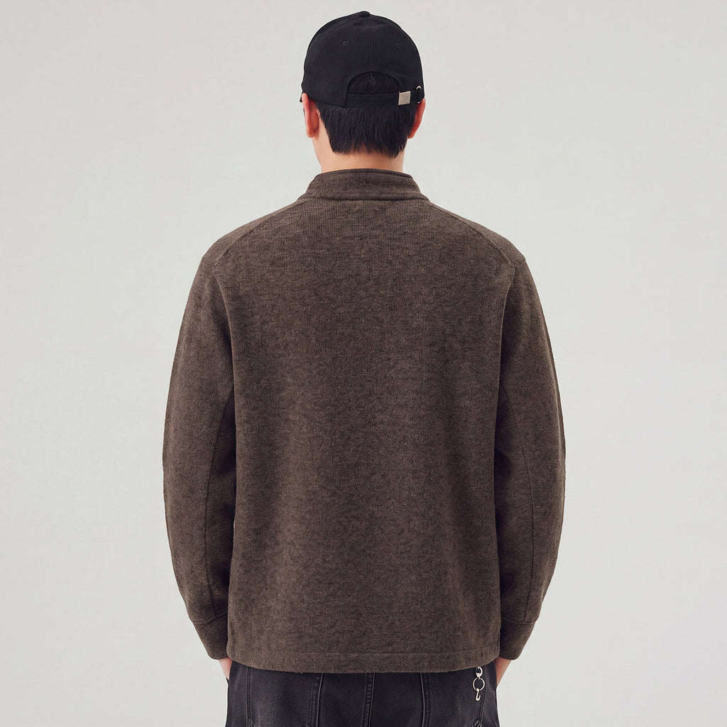 Savant Contrast Stitch Quarter-Zip Pullover