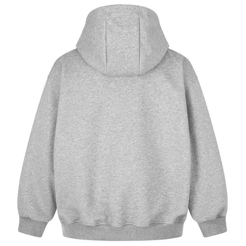 Elevate your utility outerwear with the House of Teddy Blaze Multi-Zip Funnel Neck Fleece Hoodie. Heather grey cotton-blend fleece, high funnel neck hood, two-way zipper, and angled zip pockets. Shop NYC to Vegas style.