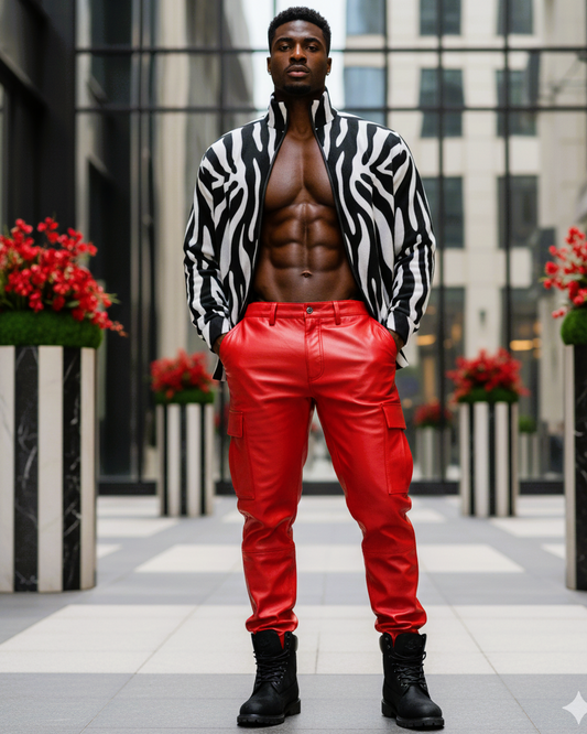 Animal Print Stand Collar Jacket (ANI01)