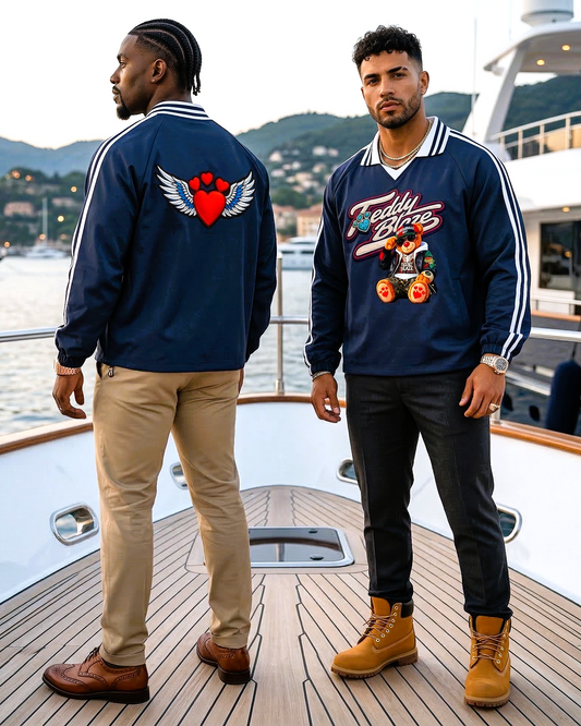 OSO Brownsville Contrast Striped Long Sleeve Polo