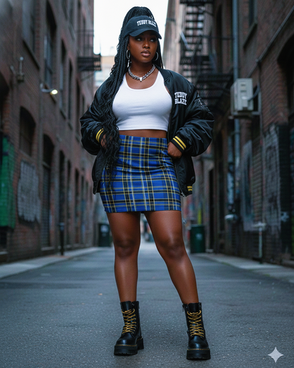 Plaid Hip Skirt (PLD1)