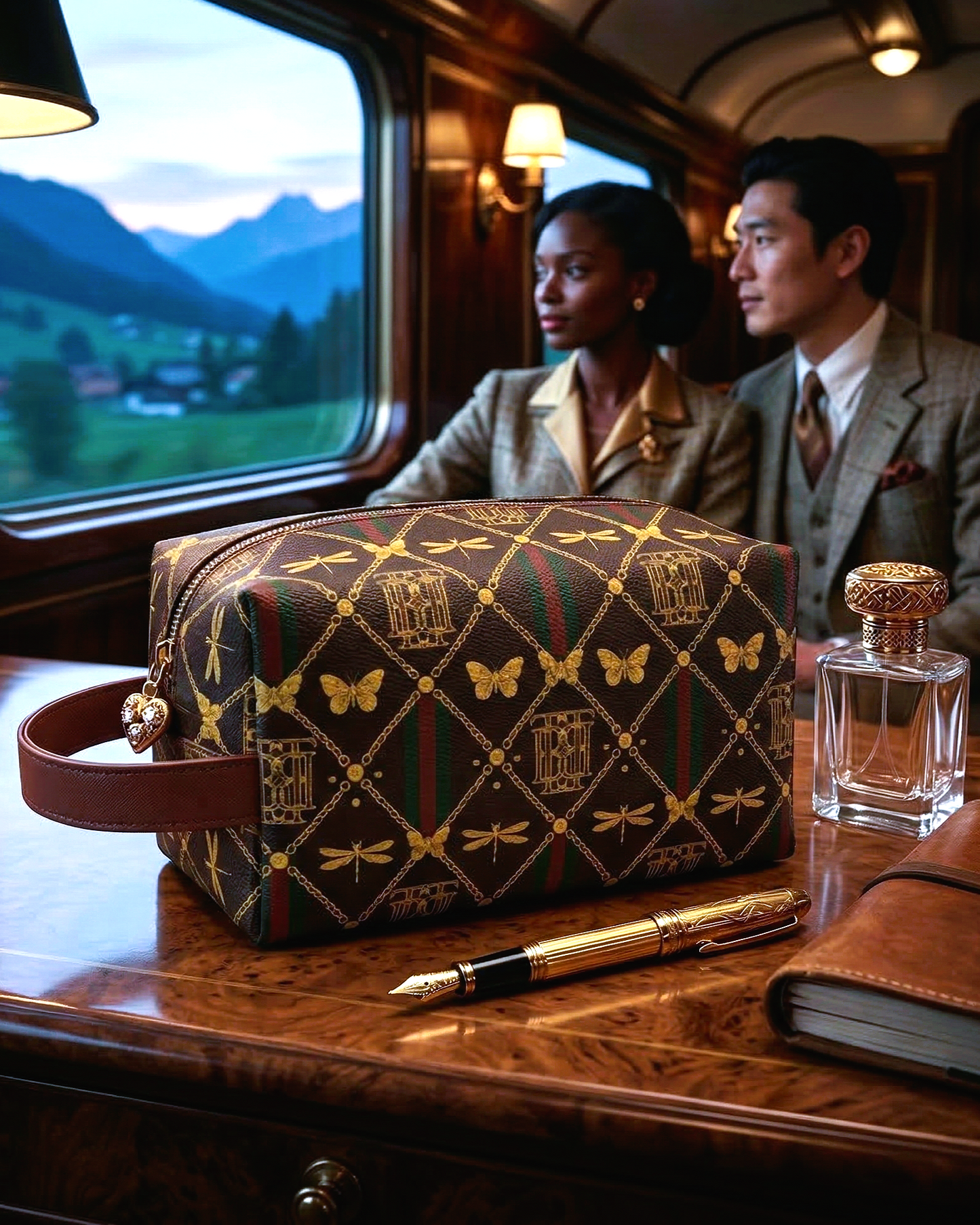 Amor Oso Leatherette Toilettrie Bag