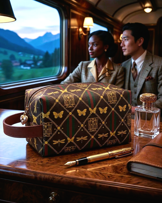 Amor Oso Leatherette Toilettrie Bag