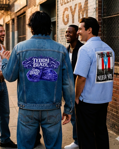 Hit Em Hard Signature Vintage Wash Zip Up Denim Jacket